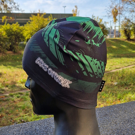 Czapka treningowa MKS OTWOCK czarna – elastyczna z logo sublimowanym, uniwersalna, szybka wysyłka