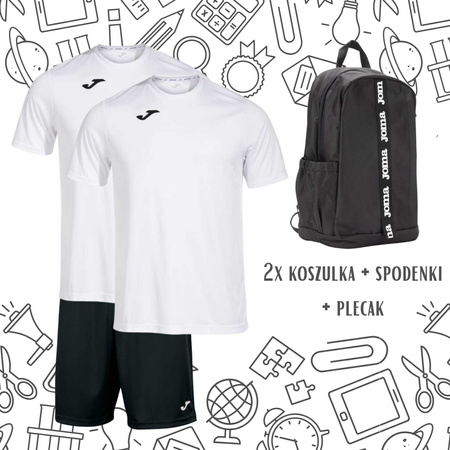 Zestaw szkolny JOMA – wyprawka szkolna: 2 koszulki, spodenki i plecak Kids Camp