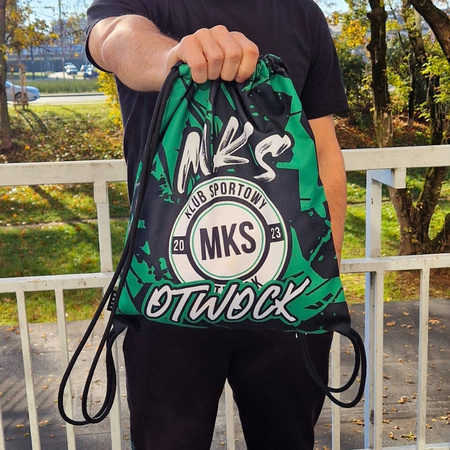 Worek na plecy MKS OTWOCK czarny – indywidualny wzór sublimowany, szybka wysyłka