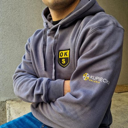 Bluza bawełniana lifestyle kangurka z nadrukami (PREMIUM)