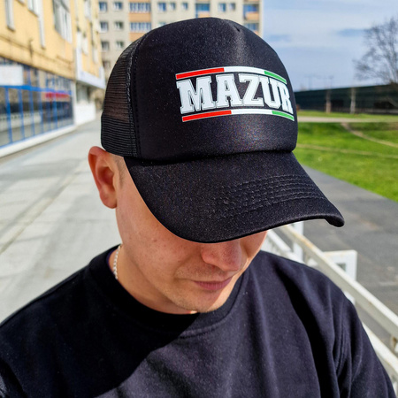 Czapka z daszkiem MAZUR KARCZEW – nadruk DTF, barwy klubowe