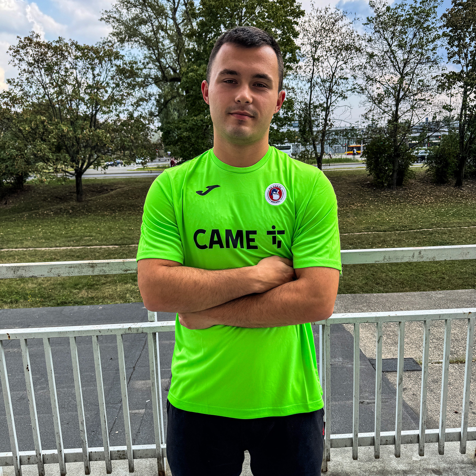 Koszulka treningowa SOKÓŁ KOŁBIEL – detal herbu