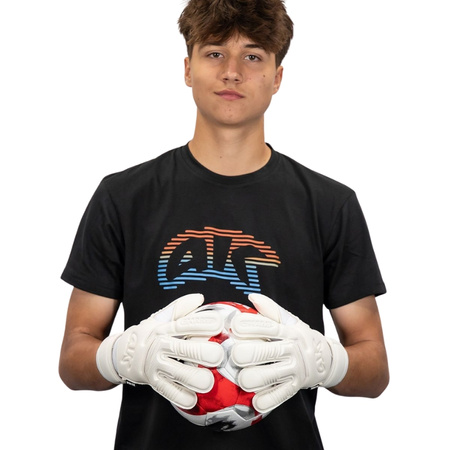 Rękawice 4Keepers Champ Gold White VII RF2G junior z płynem do czyszczenia rękawic gratis - czysta biel, profesjonalny chwyt