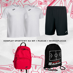 2x koszulka + spodenki komplet sportowy JOMA na WF strój sportowy do szkoły na zajęcia wychowania fizycznego + plecak szkolny + workoplecak ONZE mini