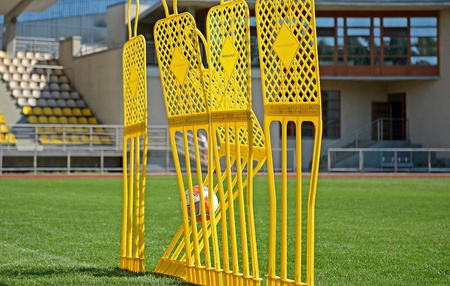 Mur piłkarski YAKIMA Elite 180 cm żółty 100098 – profesjonalny mur do treningu rzutów wolnych i dryblingu