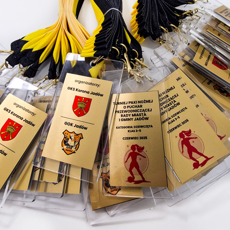 Medal pleksi personalizowany z tabliczką sublimowaną