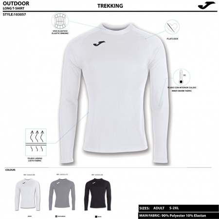 Koszulka termoaktywna Joma BRAMA 103057.200 biała - klasyczna ochrona termiczna