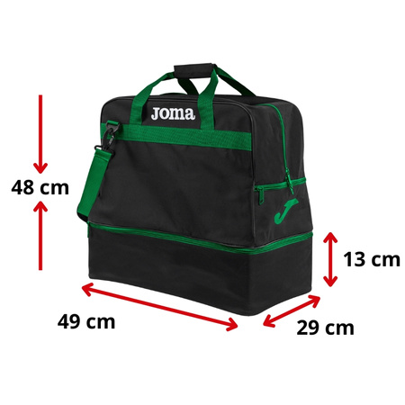 torba JOMA TRAINING 400007.104 M czarna sportowa torba treningowa z dolną komorą wykonana z wysokiej jakości materiałów