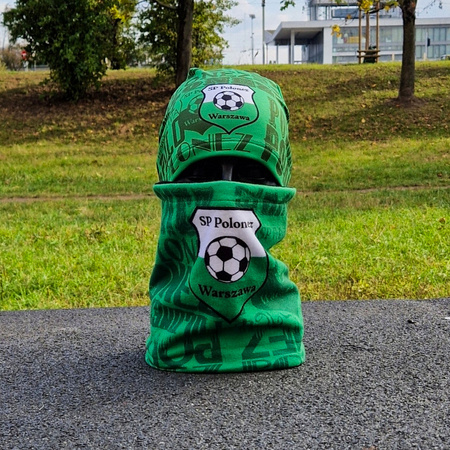 Czapka treningowa POLONEZ WARSZAWA - sublimowany herb i motyw klubowy