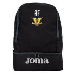 Plecak WARRIORS WARSAW (koszykówka) czarny z herbem DTF i inicjałami, personalizowany