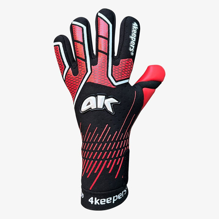Rękawice 4KEEPERS NEO VIPER NC Junior z płynem do czyszczenia - technologia SUPER SOFT GRIP i nowoczesna czerwono-czarna kolorystyka