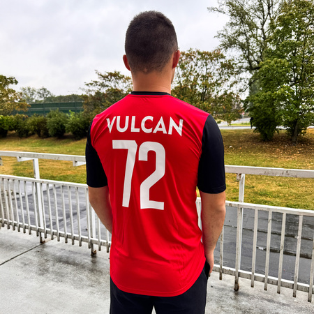 Koszulka meczowa JOMA VULCAN – herb żakardowy, numer, nazwa, oddychający materiał, personalizowana dla zawodników