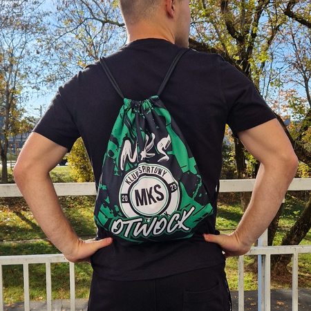 Worek na plecy MKS OTWOCK czarny – indywidualny wzór sublimowany, szybka wysyłka