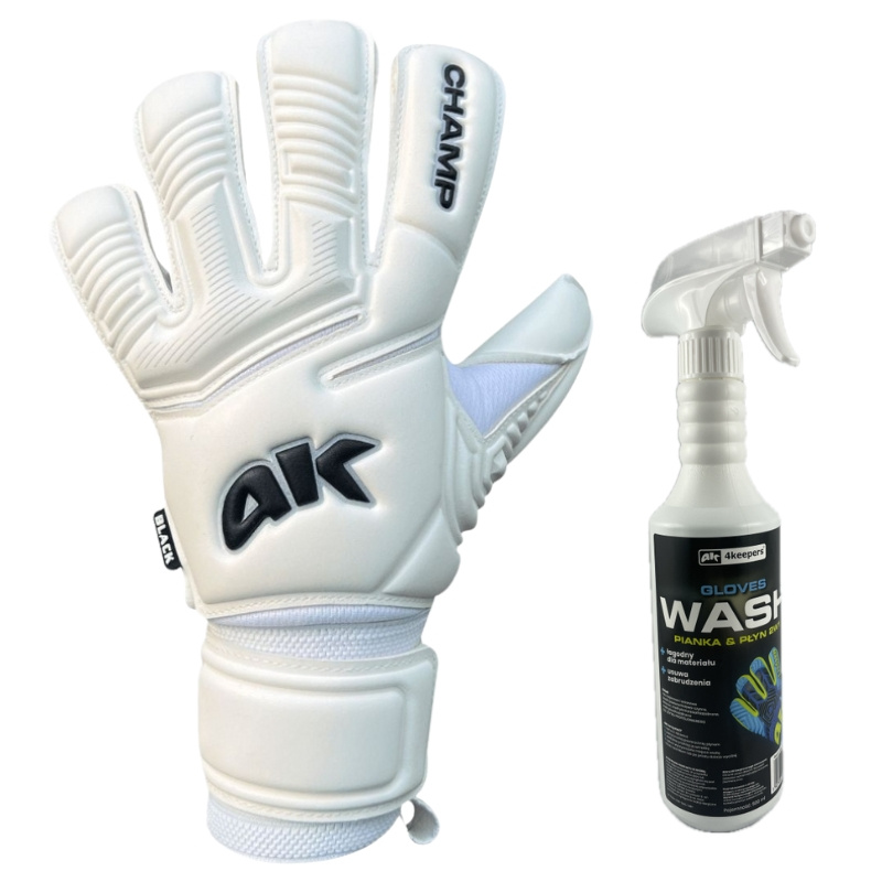 Rękawice bramkarskie 4KEEPERS Champ Black VII RF2G junior białe