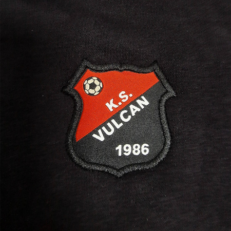 Bluza z kapturem VULCAN – bawełna, herb żakardowy, napis na plecach, personalizowana dla kibiców i zawodników