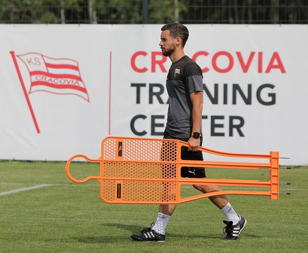 Mur piłkarski Yakima PRO 180 cm – nylonowy mur treningowy do stałych fragmentów gry, pomarańczowy