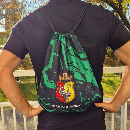 Worek na plecy MKS OTWOCK czarny – indywidualny wzór sublimowany, szybka wysyłka