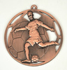 Medal piłkarski - BI ME.060 - brązowy – wyjątkowa nagroda z ażurowym motywem