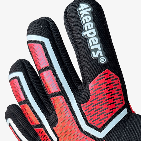 Rękawice 4KEEPERS NEO VIPER NC Junior z płynem do czyszczenia - technologia SUPER SOFT GRIP i nowoczesna czerwono-czarna kolorystyka