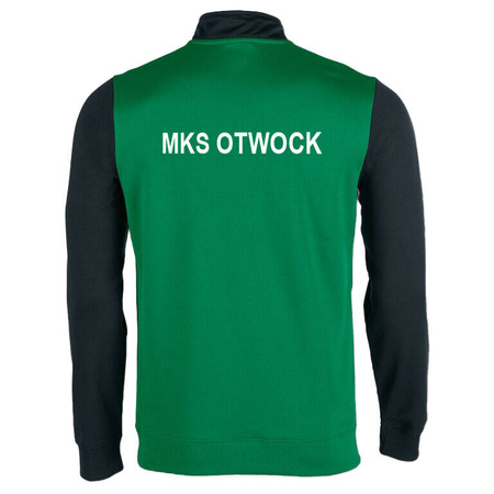 Bluza treningowa MKS OTWOCK zielono-czarna – z suwakiem, herbem DTF, nazwą na plecach, personalizowana