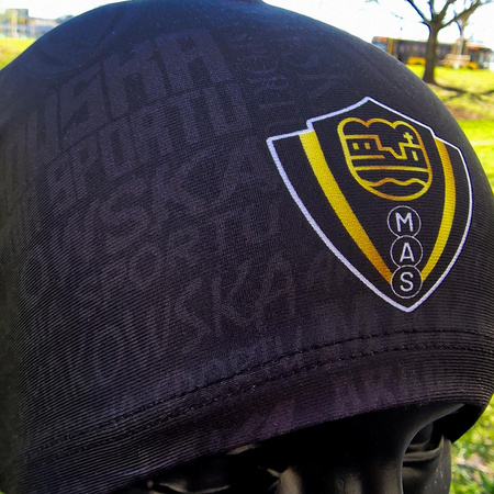 Czapka treningowa MAKOWSKA AKADEMIA SPORTU – elastyczna czapka z nadrukiem sublimacyjnym, uniwersalny rozmiar dla kibiców