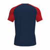 Koszulka piłkarska Joma Academy IV 101968.336 - granatowo-czerwona, krótki rękaw, oddychający materiał, t-shirt sportowy