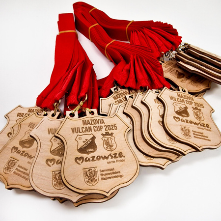 Medal drewniany personalizowany - grawerowany laserowo