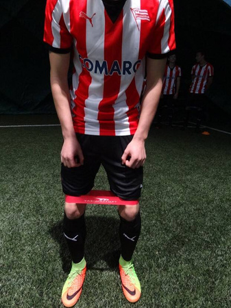 Guma fitness – zestaw 20 gum czerwonych o średnim oporze do treningu oporowego i rozciągania