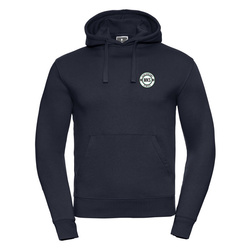 Bluza z kapturem MKS OTWOCK granatowa siatkówka – bawełniana kangurka z herbem DTF i grafiką na plecach, personalizowana