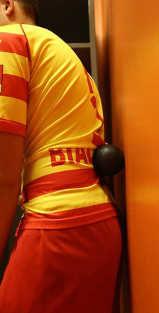 Duoball Yakima – podwójne kule do masażu kręgosłupa 8 cm, masaż mięśni prostowników, redukcja bólu pleców i karku