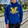 Bluza z kapturem WARRIORS WARSAW niebieska – kangurka z nadrukiem DTF, personalizowana