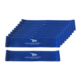 Guma fitness – zestaw 20 gum niebieskich o dużym oporze do treningu oporowego i ćwiczeń ruchowych