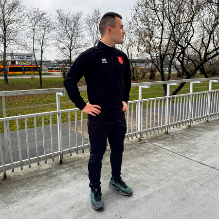 Dres treningowy LUKS Czerwin czarny — bluza ze znakowaniem i spodnie dresowe