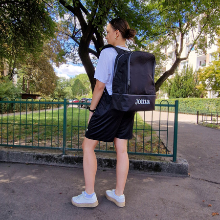 2x koszulka + spodenki komplet sportowy JOMA na WF strój sportowy do szkoły na zajęcia wychowania fizycznego + plecak sportowy z dolną komorą