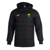 Kurtka zimowa Joma MKS OSTROWIANKA - puchowa, z kapturem i herbem klubu, czarna