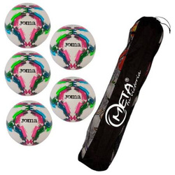 5x piłka Joma Gioco II 400646.200 5 + TORBA PODŁUŻNA GRATIS zestaw piłek meczowych z atestem FIFA Quality Pro