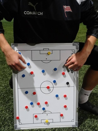 Tablica taktyczna YAKIMA 45x60 cm z magnesami 100074 – mobilne narzędzie do planowania taktyki i formacji