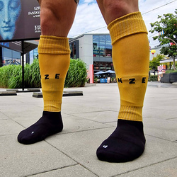 Getry ONZE ECO złote bez stopy tuby piłkarskie