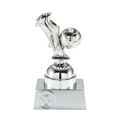 Statuetka BI ST.010 srebrny but i piłka H15 – unikalna statuetka piłkarska