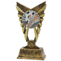 Statuetka BI X840 + FG076 H23 – dynamiczne trofeum piłkarskie z bramkarskim motywem