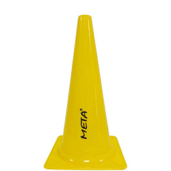 Pachołek bez dziur META 38cm 1801510500Y – żółty pachołek treningowy do ćwiczeń manewrowania i przeszkód