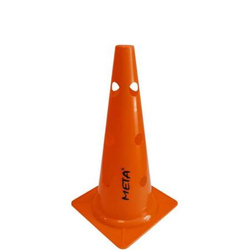 Pachołek z otworami META 38cm 20060015060 – pomarańczowy pachołek treningowy do ćwiczeń manewrowania i przeszkód