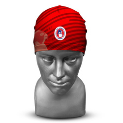 Czapka treningowa SOKÓŁ KOŁBIEL – elastyczny materiał, sublimacja logo, uniwersalny rozmiar