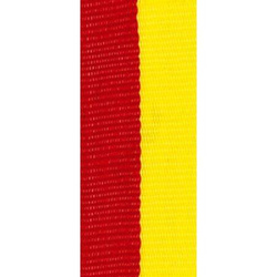 Wstążka BI 22mm V2.RO-GE – intensywnie czerwono-żółta wstążka do medali