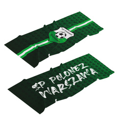 Ręcznik POLONEZ WARSZAWA 70x140 dwustronny – sublimacja, mikrofibra, barwy klubowe