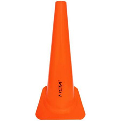 Pachołek bez dziur META 45cm 1801810520o – pomarańczowy pachołek treningowy do ćwiczeń manewrowania i przeszkód