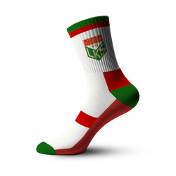 Skarpety MAZUR KARCZEW bawełniane – tkane napisy i herb, barwy klubowe