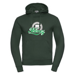 Bluza z kapturem POLONEZ WARSZAWA zielona – bawełniana z nadrukiem DTF