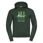 Bluza z kapturem MAZUR KARCZEW zielona – nadruk DTF, bawełna, barwy klubowe