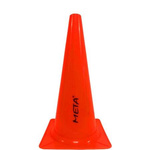 Pachołek bez dziur META 38cm 1801510500o – pomarańczowy pachołek treningowy do ćwiczeń manewrowania i przeszkód